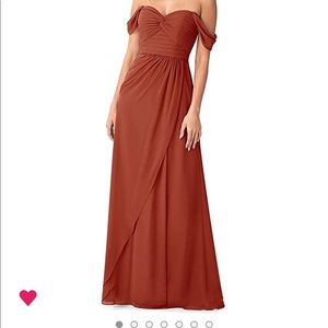 Red rust bridesmaid dress